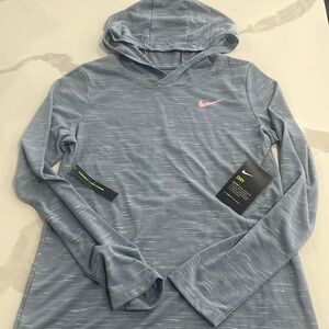 Nike girls dry fit hooded long sleeve XL